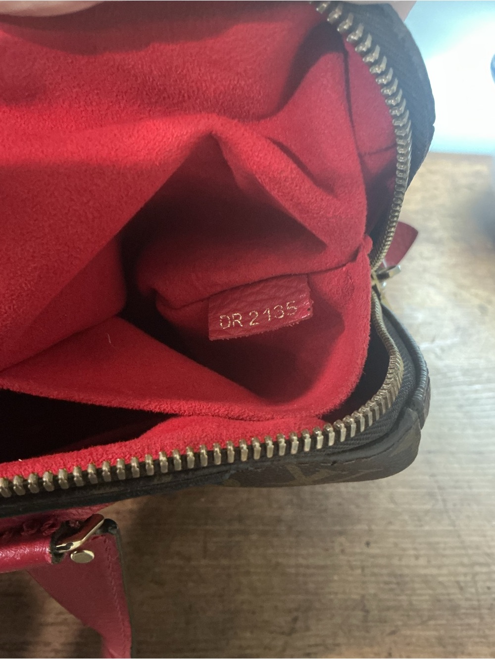 Louis Vuitton Monogram Cherry Red Crossbody Satchel Bag/ COA - Picture 11 of 16